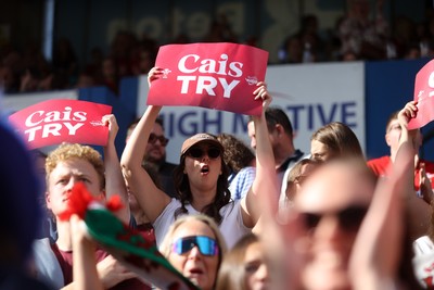 260926 - Wales Women v USA Women - Vodafone Wales WXV Series - Wales fans