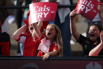 260926 - Wales Women v USA Women - Vodafone Wales WXV Series - Wales fans