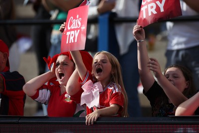 260926 - Wales Women v USA Women - Vodafone Wales WXV Series - Wales fans