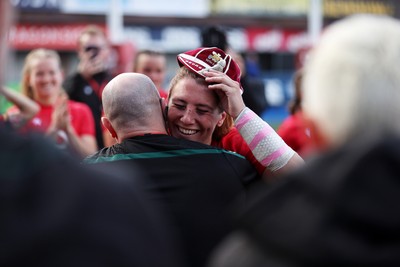 260926 - Wales Women v USA Women - Vodafone Wales WXV Series - Georgia Evans of Wales receives her 50th cap