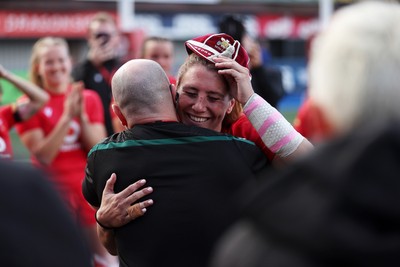 260926 - Wales Women v USA Women - Vodafone Wales WXV Series - Georgia Evans of Wales receives her 50th cap