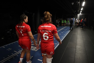 260926 - Wales Women v USA Women - Vodafone Wales WXV Series - Masie Davies and Kate Williams of Wales 