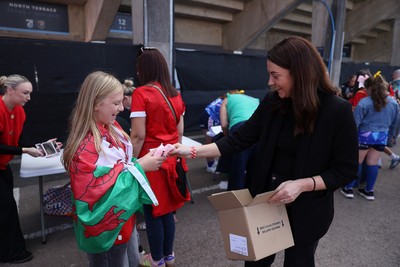 260926 - Wales Women v USA Women - Vodafone Wales WXV Series - Wales fans