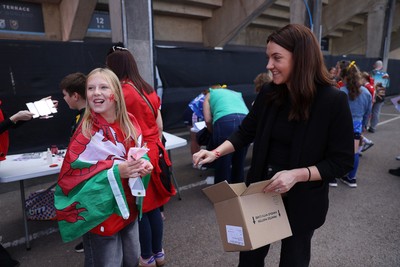 260926 - Wales Women v USA Women - Vodafone Wales WXV Series - Wales fans