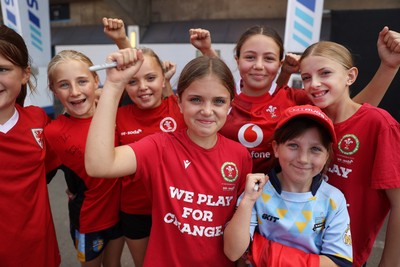 260926 - Wales Women v USA Women - Vodafone Wales WXV Series - Wales fans