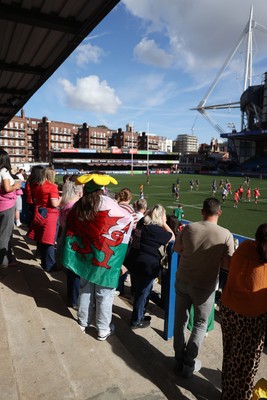 260926 - Wales Women v USA Women - Vodafone Wales WXV Series - Wales fans