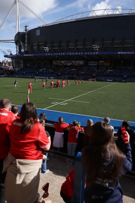 260926 - Wales Women v USA Women - Vodafone Wales WXV Series - Wales fans
