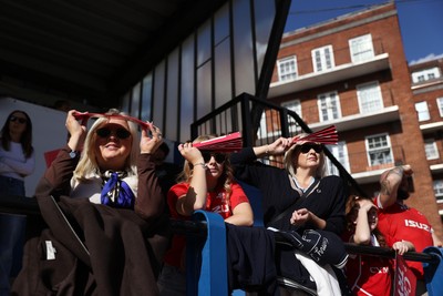 260926 - Wales Women v USA Women - Vodafone Wales WXV Series - Wales fans