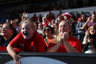 260926 - Wales Women v USA Women - Vodafone Wales WXV Series - Wales fans