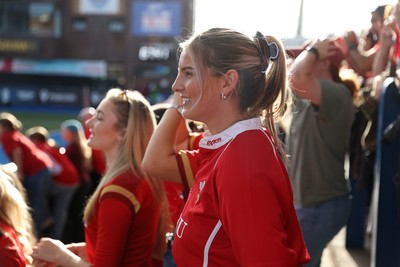260926 - Wales Women v USA Women - Vodafone Wales WXV Series - Wales fans