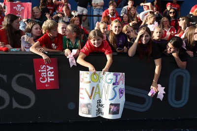 260926 - Wales Women v USA Women - Vodafone Wales WXV Series - Wales fans