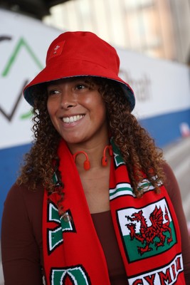 260926 - Wales Women v USA Women - Vodafone Wales WXV Series - Wales fans