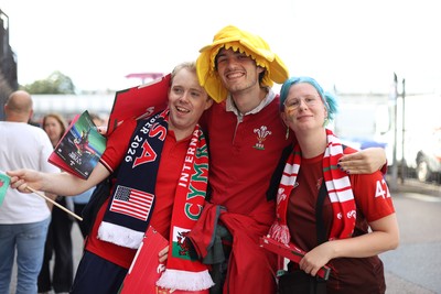 260926 - Wales Women v USA Women - Vodafone Wales WXV Series - Wales fans