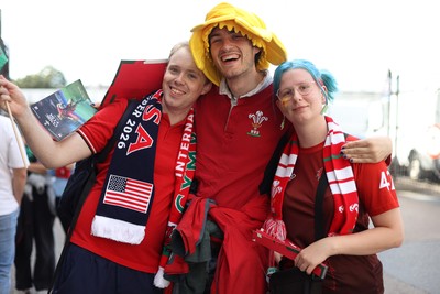 260926 - Wales Women v USA Women - Vodafone Wales WXV Series - Wales fans