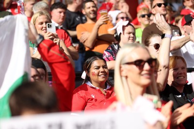 260926 - Wales Women v USA Women - Vodafone Wales WXV Series - Wales fans