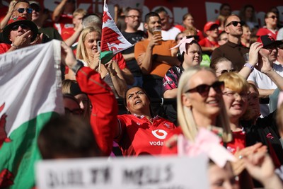 260926 - Wales Women v USA Women - Vodafone Wales WXV Series - Wales fans