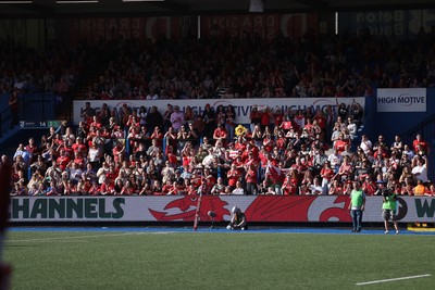 260926 - Wales Women v USA Women - Vodafone Wales WXV Series - Wales fans