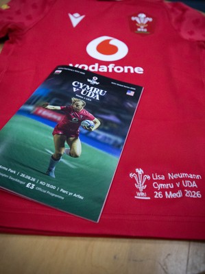260926 Wales v USA, Vodafone Wales WXV Series -  A Wales v USA match programme in the changing room ahead of the match