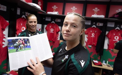 260926 Wales v USA, Vodafone Wales WXV Series -  Amy Williams of Wales in the changing room
