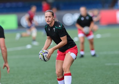 260926 Wales v USA, Vodafone Wales WXV Series - Lisa Neumann of Wales during warm up