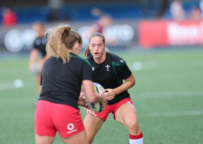 260926 Wales v USA, Vodafone Wales WXV Series - Lisa Neumann of Wales during warm up