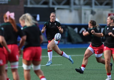 260926 Wales v USA, Vodafone Wales WXV Series - Lisa Neumann of Wales during warm up