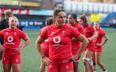 260926 Wales v USA, Vodafone Wales WXV Series - Jorja Aiono of Wales at the end of the match