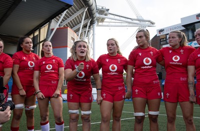 260926 Wales v USA, Vodafone Wales WXV Series - Wales players at the end of the match