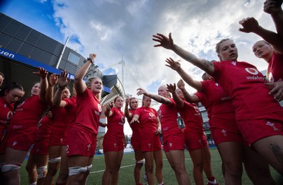 260926 Wales v USA, Vodafone Wales WXV Series - Wales players at the end of the match