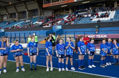 260926 Wales v USA, Vodafone Wales WXV Series - The guard of honour at the stadium