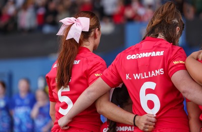 260926 Wales v USA, Vodafone Wales WXV Series - Georgia Evans of Wales with her trademark bow during the anthems