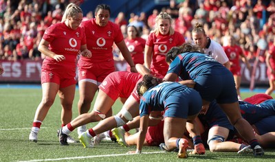 260926 Wales v USA, Vodafone Wales WXV Series - Wales pressure the USA line