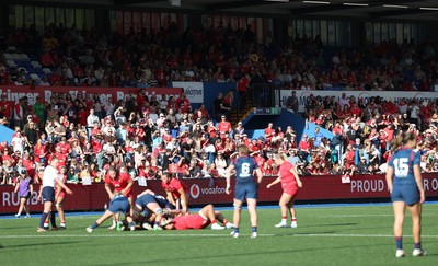 260926 Wales v USA, Vodafone Wales WXV Series - Wales fans watch the match