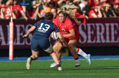 260926 Wales v USA, Vodafone Wales WXV Series - Freya Bell of Wales takes on Emily Henrich of USA