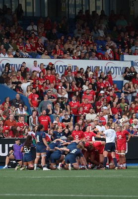 260926 Wales v USA, Vodafone Wales WXV Series - Wales fans watch the match