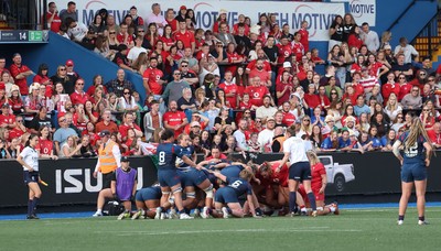 260926 Wales v USA, Vodafone Wales WXV Series - Wales fans watch the match