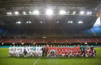 140513 - Wales Veterans v England Veterans, Millennium Stadium, Cardiff - Wales Veterans take on England Veterans at the Millennium Stadium in a charity football match in aid of Prostate Cancer UK