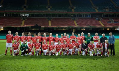 140513 - Wales Veterans v England Veterans, Millennium Stadium, Cardiff - Wales Veterans take on England Veterans at the Millennium Stadium in a charity football match in aid of Prostate Cancer UK