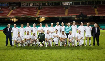 140513 - Wales Veterans v England Veterans, Millennium Stadium, Cardiff - Wales Veterans take on England Veterans at the Millennium Stadium in a charity football match in aid of Prostate Cancer UK