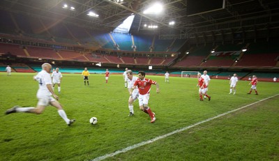 140513 - Wales Veterans v England Veterans, Millennium Stadium, Cardiff - Wales Veterans take on England Veterans at the Millennium Stadium in a charity football match in aid of Prostate Cancer UK