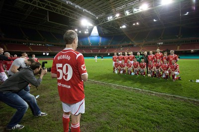 140513 - Wales Veterans v England Veterans, Millennium Stadium, Cardiff - Wales Veterans take on England Veterans at the Millennium Stadium in a charity football match in aid of Prostate Cancer UK