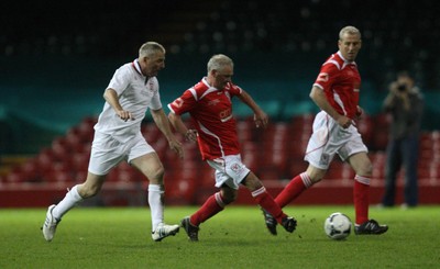 140513 - Wales Veterans v England Veterans, Millennium Stadium, Cardiff - Wales Veterans take on England Veterans at the Millennium Stadium in a charity football match in aid of Prostate Cancer UK