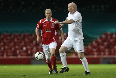 140513 - Wales Veterans v England Veterans, Millennium Stadium, Cardiff - Wales Veterans take on England Veterans at the Millennium Stadium in a charity football match in aid of Prostate Cancer UK