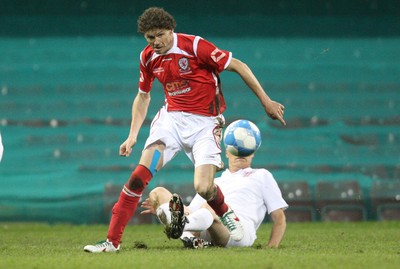 140513 - Wales Veterans v England Veterans, Millennium Stadium, Cardiff - Wales Veterans take on England Veterans at the Millennium Stadium in a charity football match in aid of Prostate Cancer UK