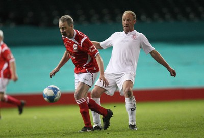 140513 - Wales Veterans v England Veterans, Millennium Stadium, Cardiff - Wales Veterans take on England Veterans at the Millennium Stadium in a charity football match in aid of Prostate Cancer UK