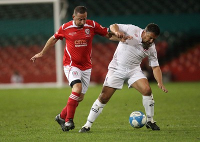 140513 - Wales Veterans v England Veterans, Millennium Stadium, Cardiff - Wales Veterans take on England Veterans at the Millennium Stadium in a charity football match in aid of Prostate Cancer UK