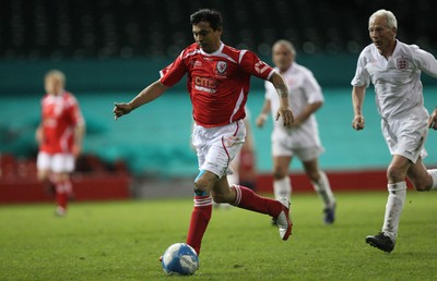 140513 - Wales Veterans v England Veterans, Millennium Stadium, Cardiff - Wales Veterans take on England Veterans at the Millennium Stadium in a charity football match in aid of Prostate Cancer UK