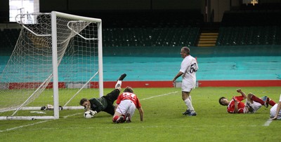 140513 - Wales Veterans v England Veterans, Millennium Stadium, Cardiff - Wales Veterans take on England Veterans at the Millennium Stadium in a charity football match in aid of Prostate Cancer UK