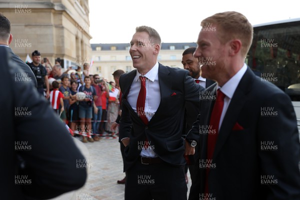 030923 - The Welsh Rugby Teams Welcome Ceremony at the City Hall of Versailles for the 2023 Rugby World Cup - Liam Williams
