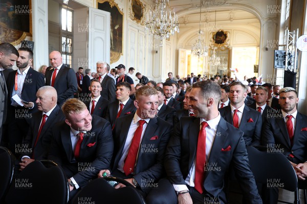 030923 - The Welsh Rugby Teams Welcome Ceremony at the City Hall of Versailles for the 2023 Rugby World Cup - Jac Morgan and George North
